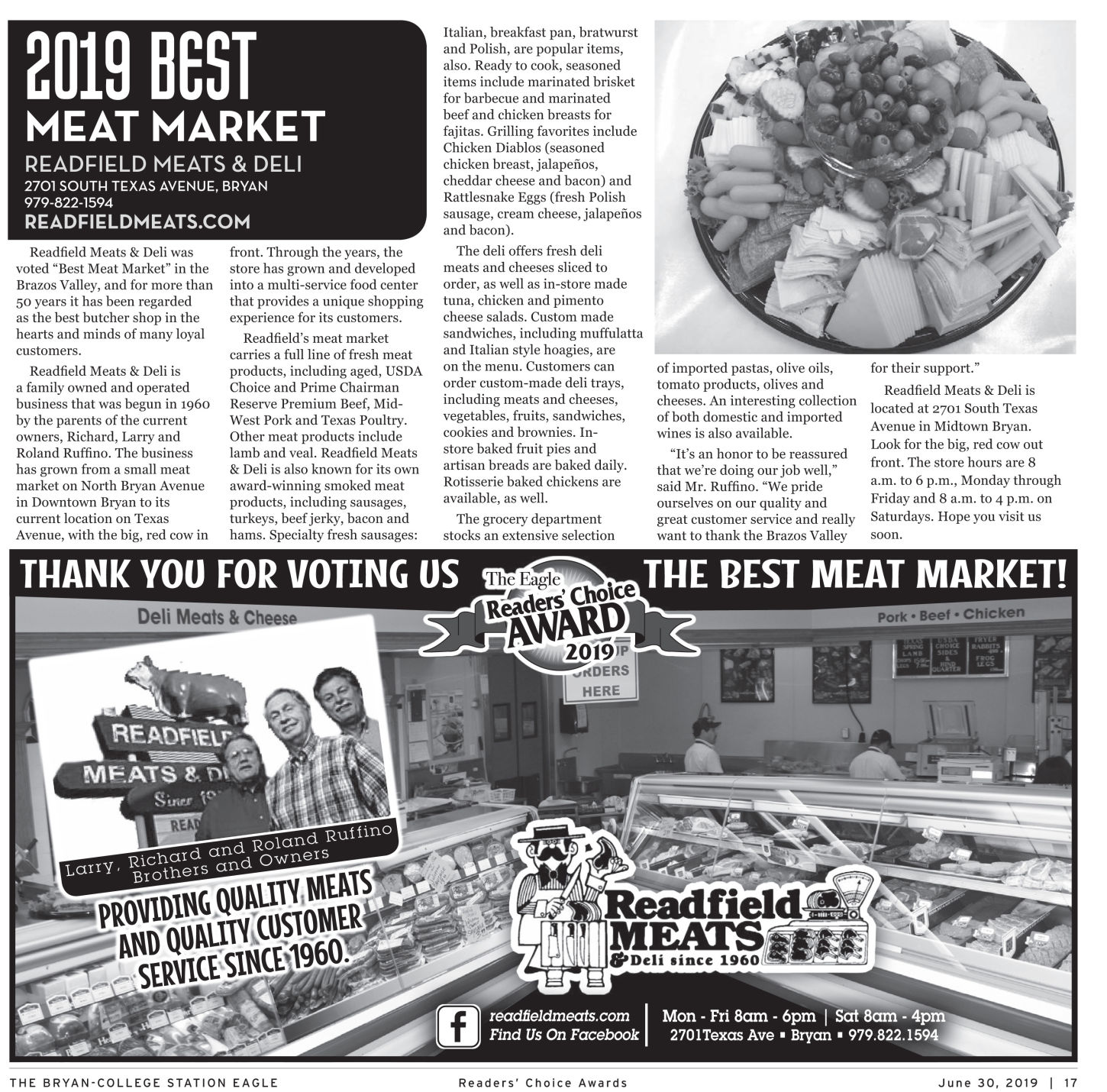 The Eagle Readers' Choice Award 2019